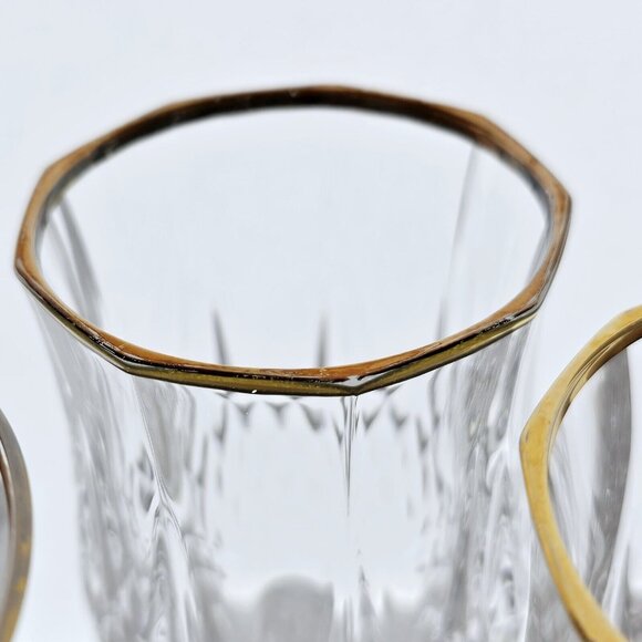 Mismatched Elegant Party Wine Glasses 4pc toasting glassware Longchamp Salzburg - Picture 7 of 12